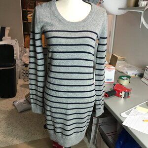 Women's Rag & Bone Gray Stripe Sweater Dress Size S